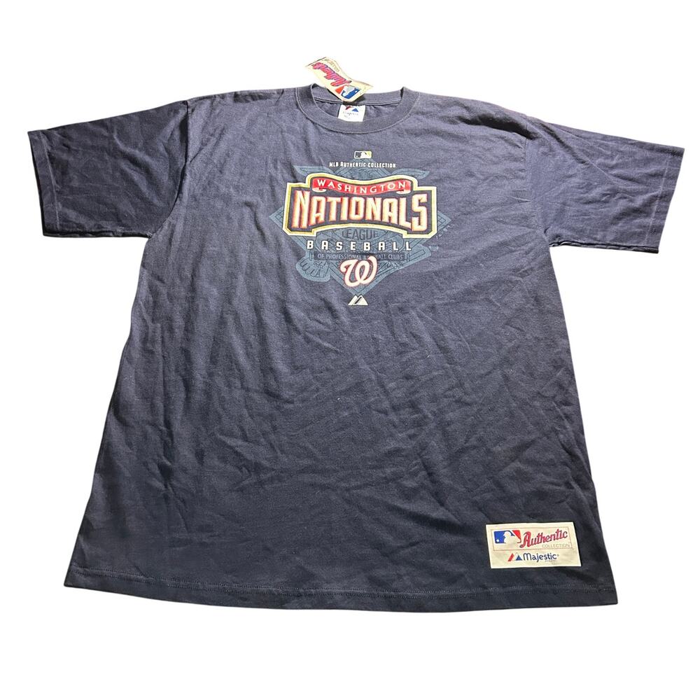 Washington Nationals Shirt Mens Large Blue MLB Baseball #28 Suzuki Majestic NWT